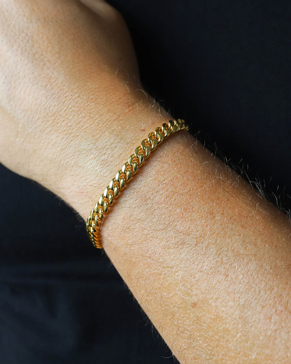 CLEAN CUBANA BRACELET. - 6MM GOLD