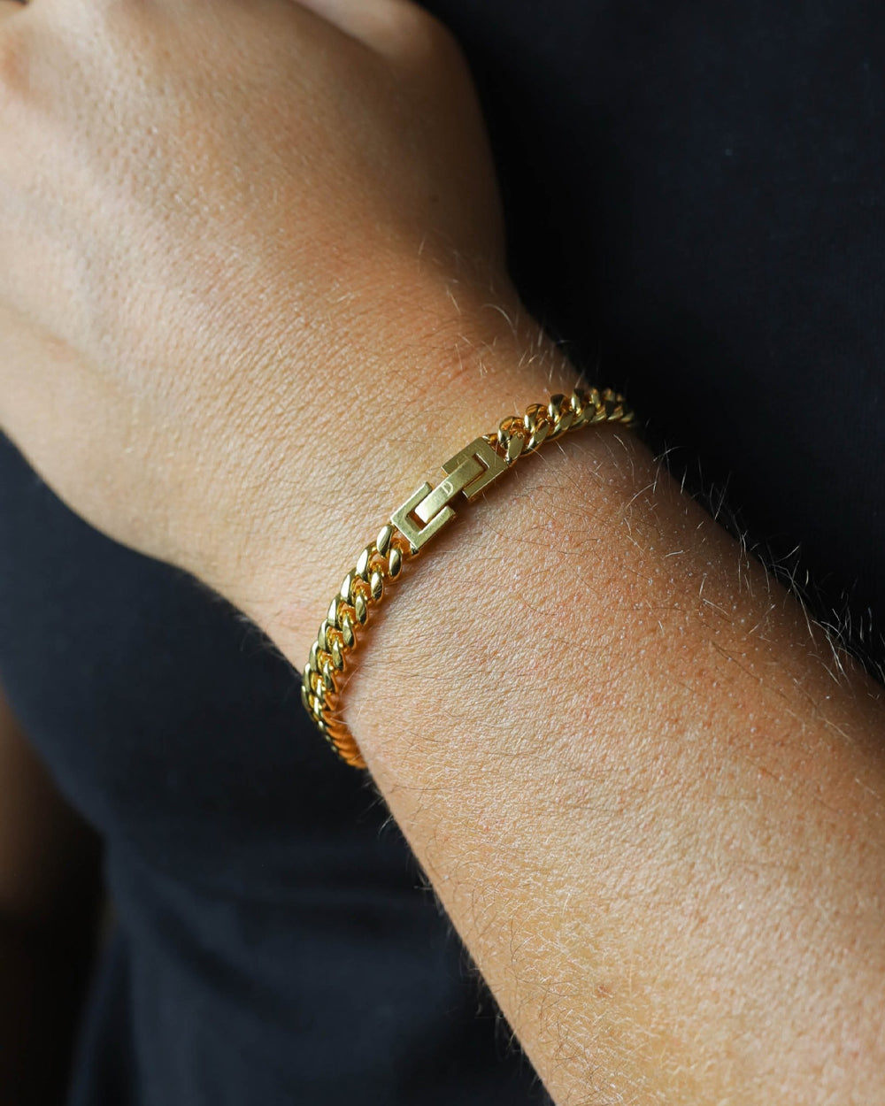 CLEAN CUBANA BRACELET. - 6MM GOLD