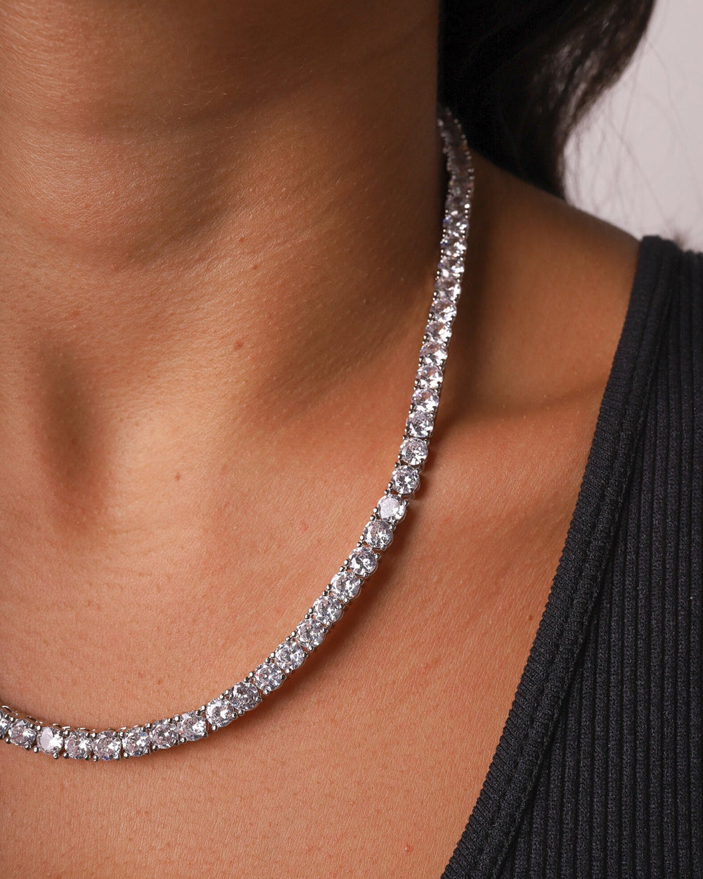 MOISSANITE TENNIS CHAIN. - 5MM