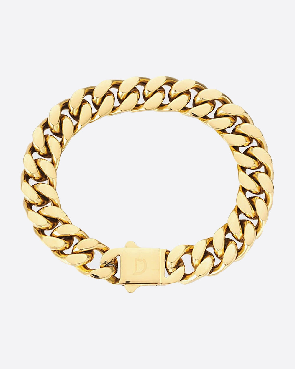 CLEAN BOXED CUBANA BRACELET. - 11MM 18K GOLD