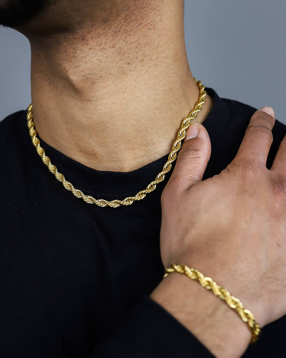 CLEAN ROPE CHAIN. - 6MM GOLD