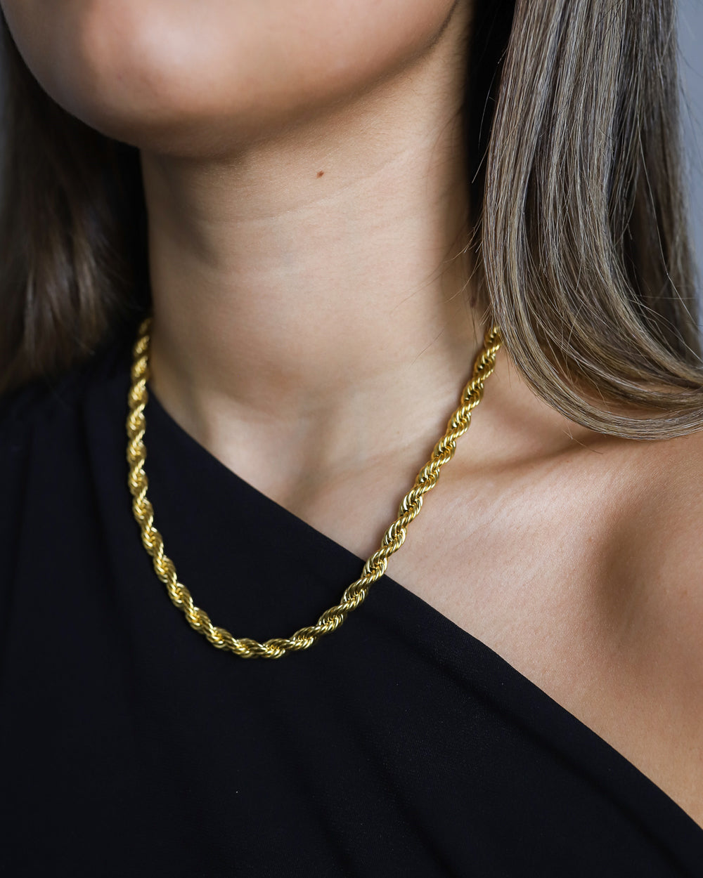 CLEAN ROPE CHAIN. - 6MM GOLD