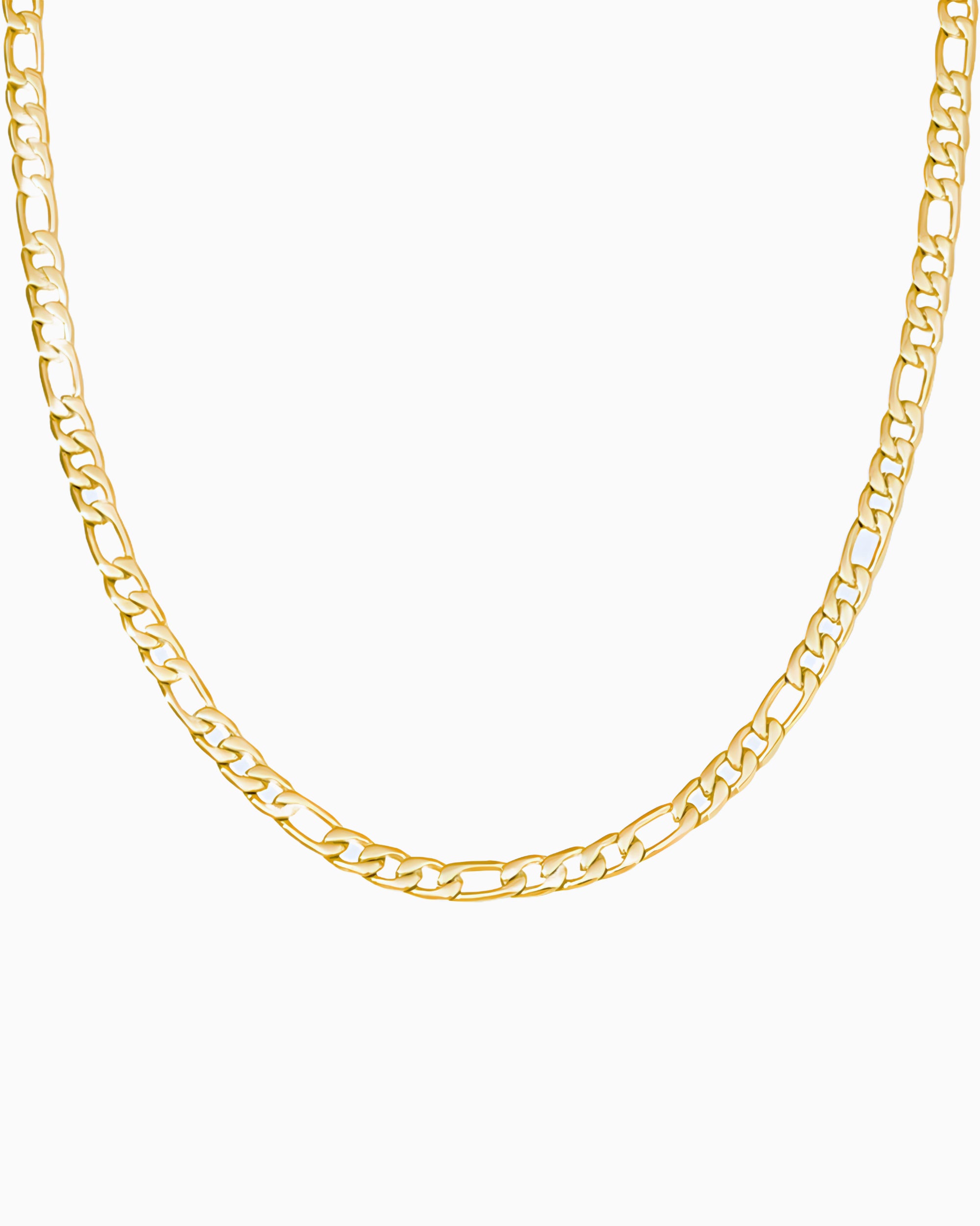 CLEAN FIGARO CHAIN. - 5MM GOLD